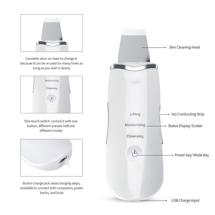 Ultrasonic Face Skin Scrubber