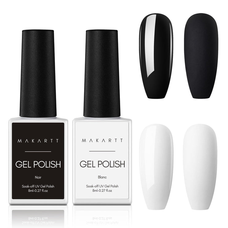 Black White Nail Gel Polish